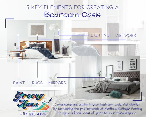 5 key elements for creating a bedroom oasis  promotional poster.